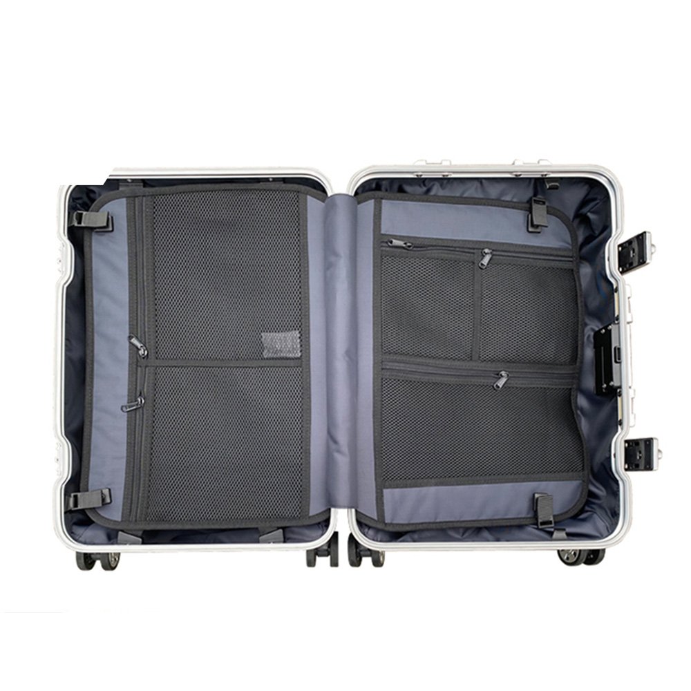 Silver Metal Hard Shell Carry-on Suitcase