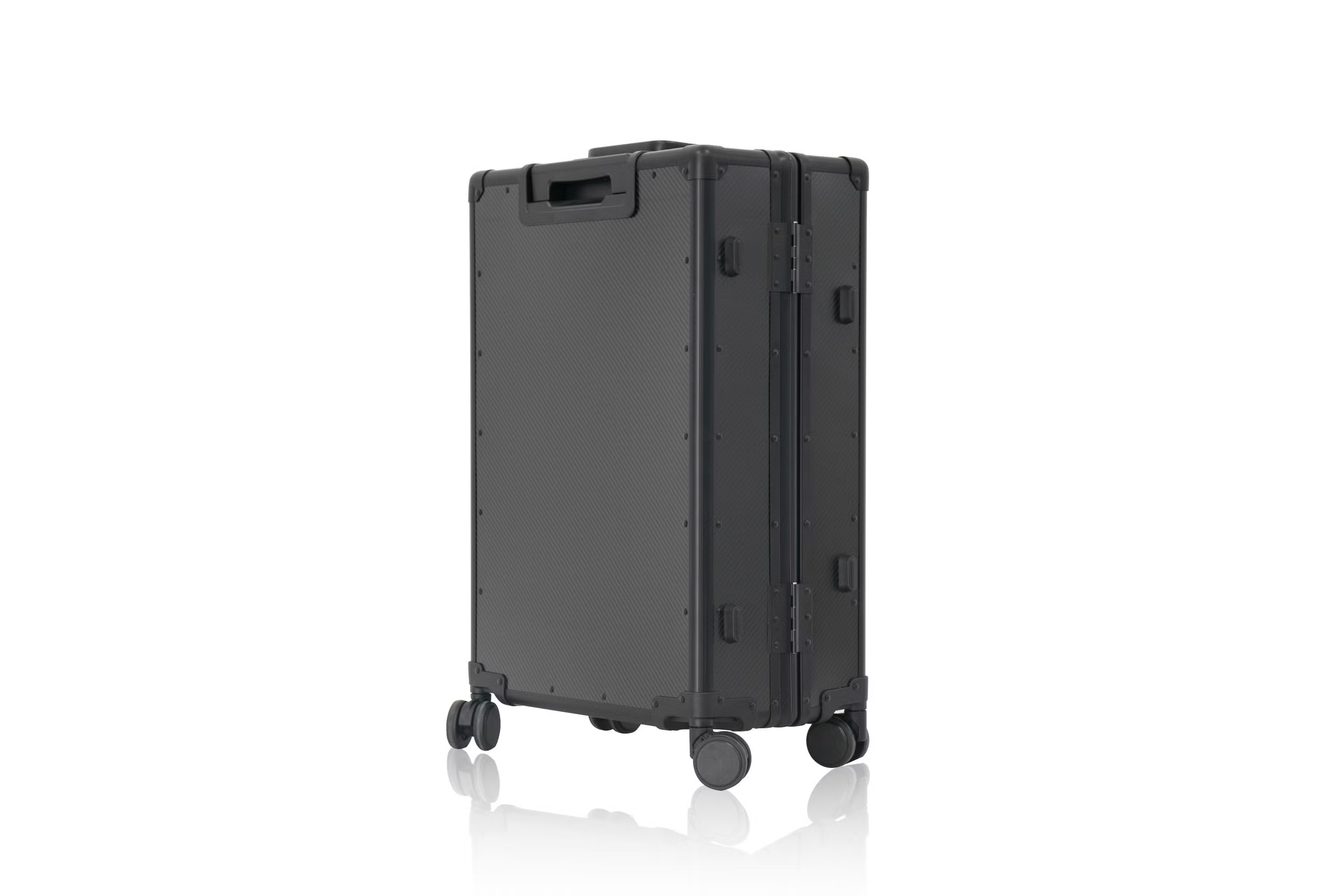 Black Twill Carbon Fiber Luggage Unbreakable Durable Business Travel Suitcase